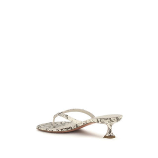 Gray Calf Leather Bos Taurus Flat Sandals