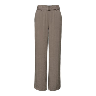 Beige Viscose Casual Pants