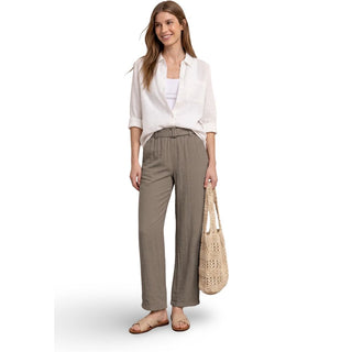 Beige Viscose Casual Pants