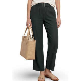 Black Viscose Casual Pants