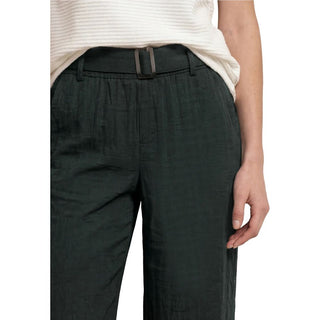 Black Viscose Casual Pants