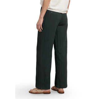 Black Viscose Casual Pants