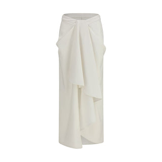 White Wool Oves Aries Long Skirt