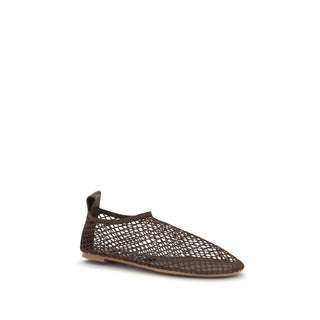 Brown Rubber Ballet Flats