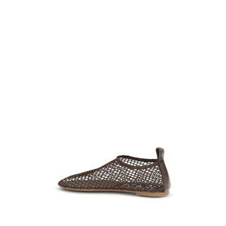 Brown Rubber Ballet Flats