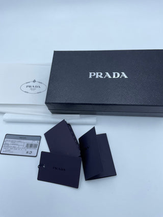 Cartera de cuero laminado PRADA