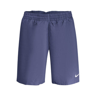 Blue Polyester Men's Swim Boxer