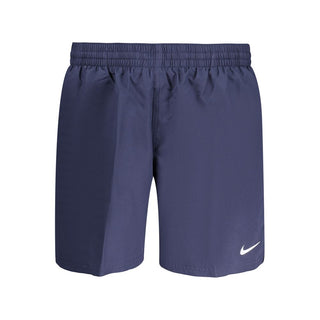 Blue Polyester Men's Swimwear