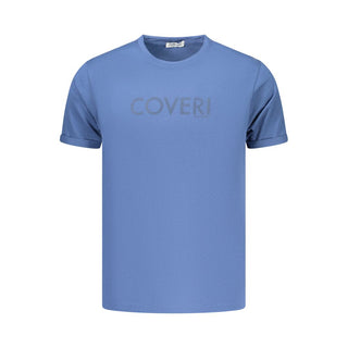 Blue Cotton Men's T-Shirt