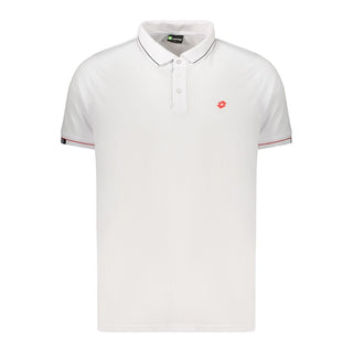 White Polyester Men's Polo Shirt