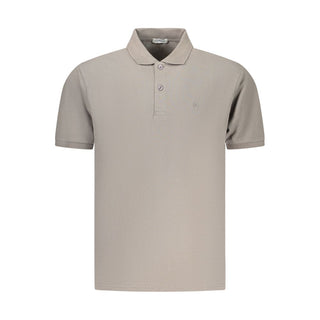 Gray Cotton Men's Polo Shirt