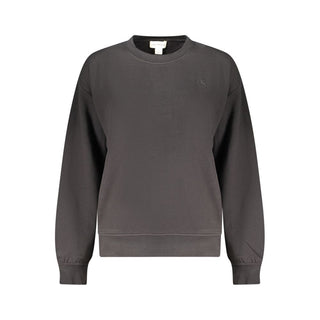 Black Cotton Womens Sweatshirt