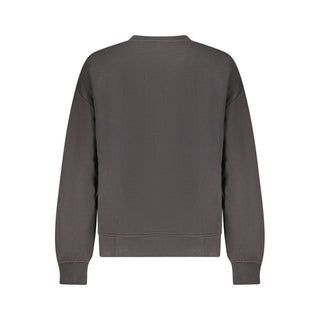 Black Cotton Womens Sweatshirt