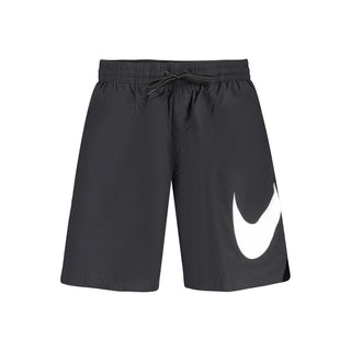 Black Polyester Mens Swimwear Shorts