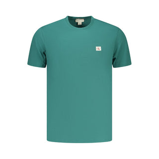Camiseta de algodón verde para hombre