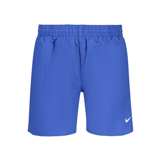 Blue Polyester Men's Swimwear