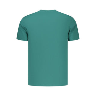 Camiseta de algodón verde para hombre