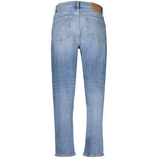 Jeans azules de algodón para mujer