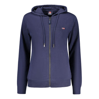 Sudadera para mujer de algodón azul