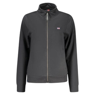 Sudadera de algodón negra para mujer
