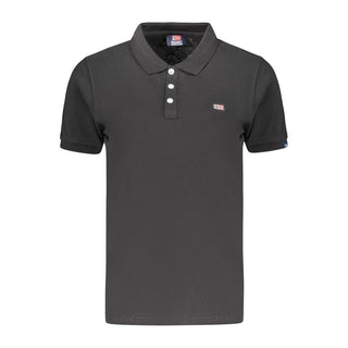 Polo negro de algodón para mujer