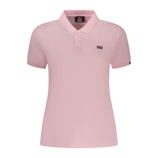 Polo rosa de algodón para mujer