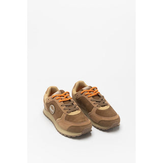 Brown Leather Low Top Sneakers