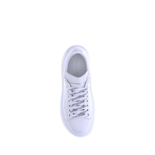 White Calf Leather Bos Taurus Platform Sneakers