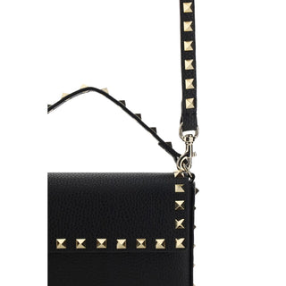 Bolso de hombro Bos Taurus de piel de becerro negra