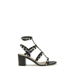 Black Calf Leather Bos Taurus Strap-On Sandals