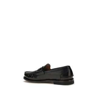 Black Calf Leather Bos Taurus Slip-On Loafers