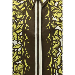 Camisa de manga corta multicolor de cáñamo