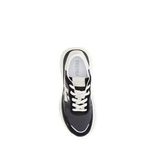 Black Nylon Athletic Sneakers