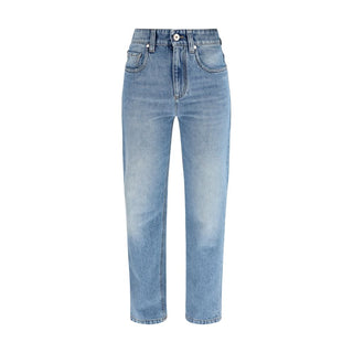 Jeans azules de algodón denim