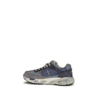 Blue Polyamide Chunky Sneakers