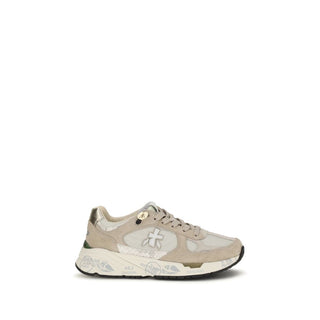 Beige Polyamide Athletic Sneakers