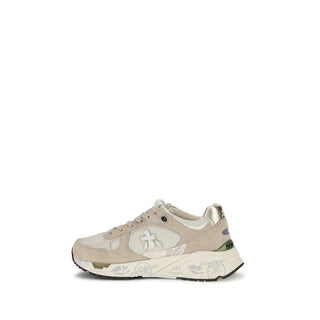 Beige Polyamide Athletic Sneakers