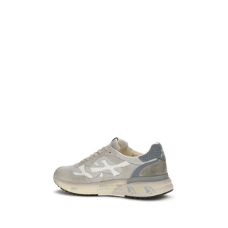 Gray Polyester Low Top Sneakers