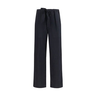 Black Viscose Casual Pants
