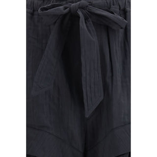 Bermudas de viscosa negras