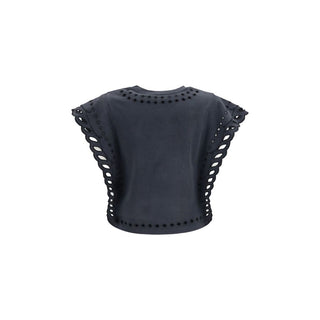 Camiseta de algodón negro
