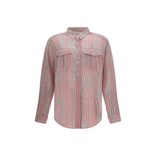Camisa de algodón con estampado multicolor