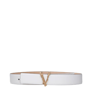 White Leather Regular Belt