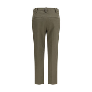 Pantalones de vestir bicolor de algodón