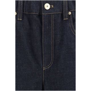 Jeans azules de algodón denim