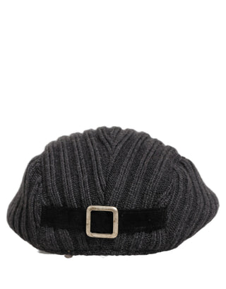 Sombrero Capello tipo boina tejido de lana gris oscuro para hombre