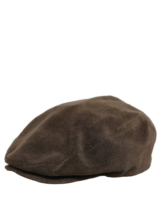 Men Brown Cotton Newsboy Cloth Capello Hat