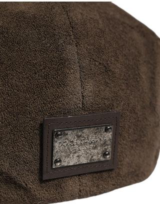 Men Brown Cotton Newsboy Cloth Capello Hat