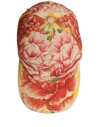 Men Multicolor Cotton Floral Baseball Capello Hat