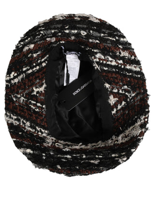 Women Multicolor Acrylic Tweed Bucket Capello Hat